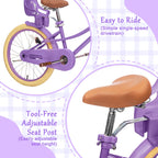 Glaf Toddler Girls Bike For 2-12 Years Old 12 14 16 20 Inch Girls Bike With Training Wheels And Baby Doll Seat Kids Bike Bicycle