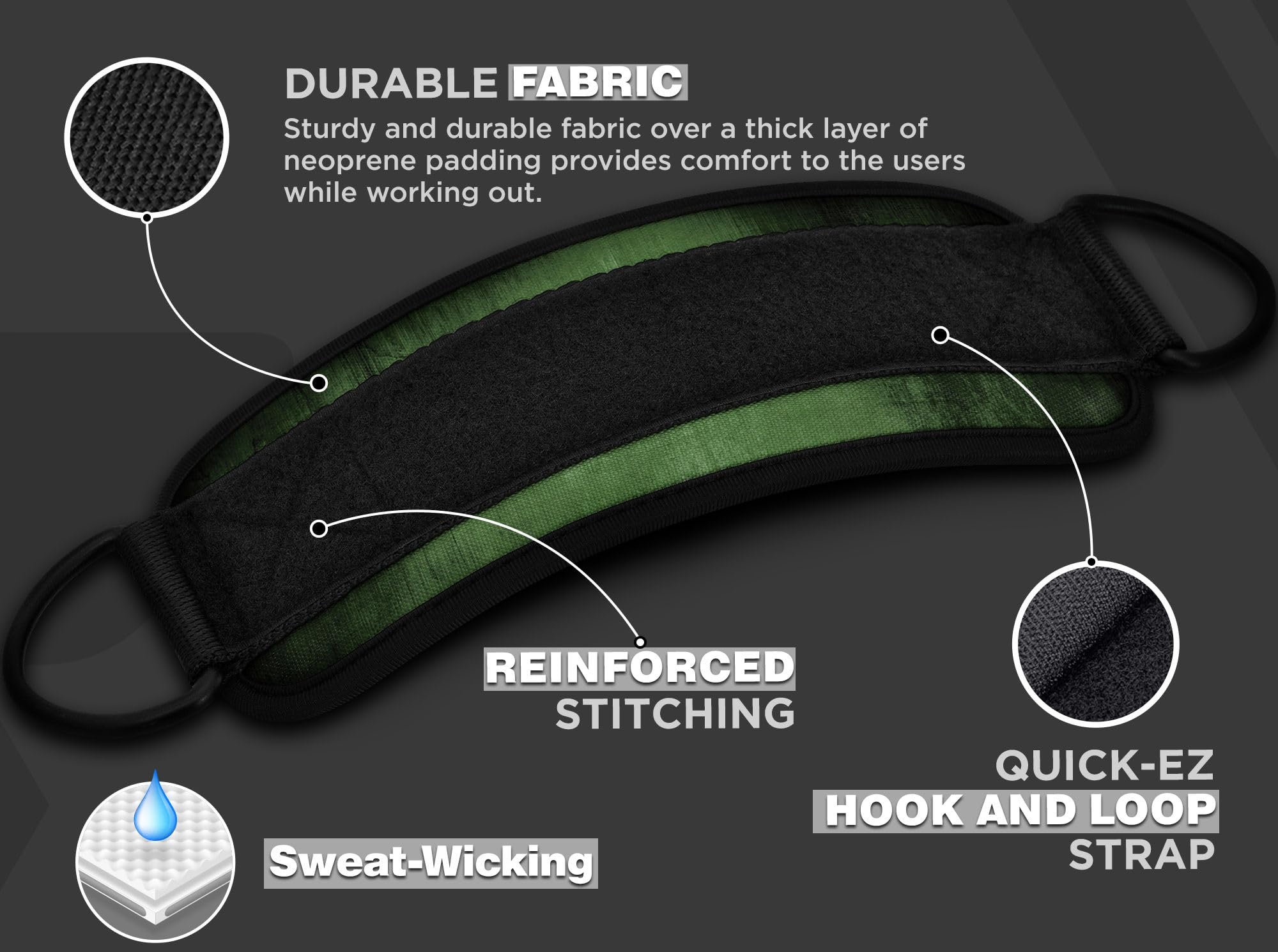 Rdx Ankle Straps For Cable Machines Resistance Bands Attachment, 7Mm Neoprene Padded 10Ax4A, Gym Wrist Cuff Women Men Home Fitne