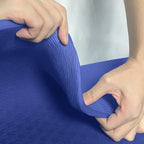 Hatha Yoga Thick Tpe Yoga Mat 72''X 27''X1/3 Inch Non Slip Eco Friendly Exercise Mat For Yoga Pilates & Floor Workouts (Blue)