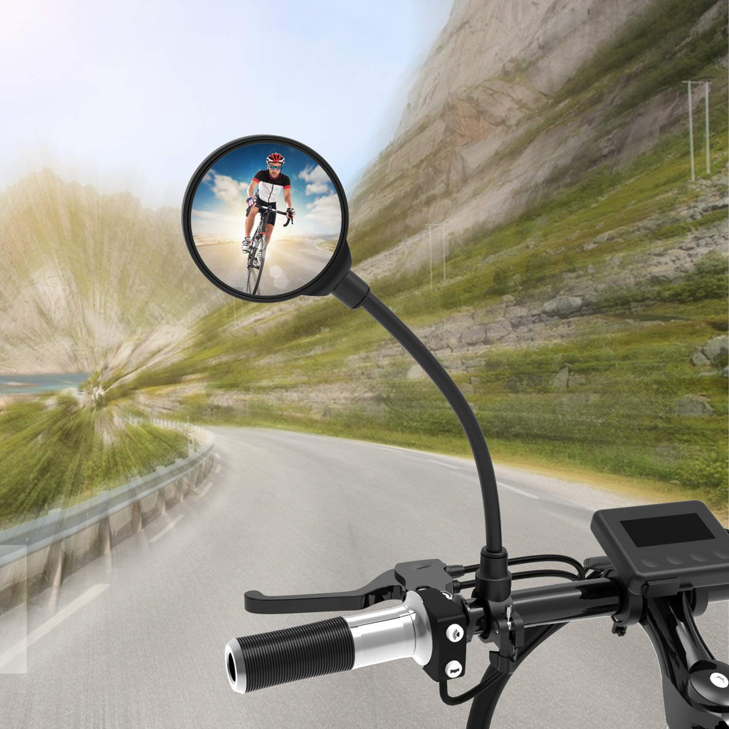 Royor Bike Mirrors For Handlebars Rearview Mirror - Bicycle Mirrors For Handlebars, 360 Adjustable Rotatable Bicycle Mirror For
