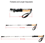 A Alafen Aluminum Collapsible Ultralight Travel Trekking Hiking Pole For Men And Women Silver
