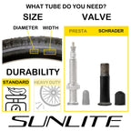 Sunlite Schrader Valve Bicycle Tubes, 26 X 1.50-1.75'' / 32Mm Valve