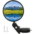 Handlebar Bike Mirrors, 1pcs HD Bicycle Rearview Mirror, Adjustable Handlebar Mounted Convex Mirror with Allen Wrench, for Mount
