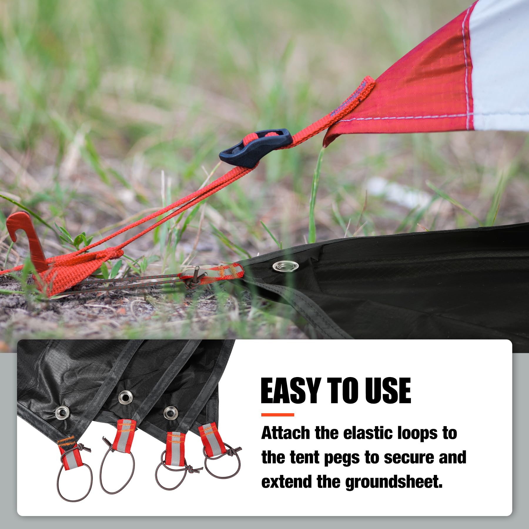 Redcamp Ultralight Tent Footprint For 8-10 Person Tent, Multifunctional Waterproof Camping Tent Tarp For Camping, Hiking And Sur