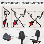 Yyfitt 3-In-1 Folding Exercise Bike, Stationary Bikes For Home With Arm Workout Bands, Indoor Fitness Bike With 16 Levels Magnet