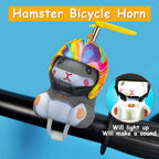 Wonuu Duck Bike Bell With Light And Helmet Cute Hamster Bicycle Horn, Dashboard Decoration Hamster Toy Motorcycle Bike Bells Rub