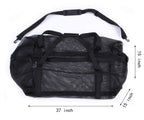 Leberna Large Mesh Duffle Bag For Scuba Diving, Snorkeling, Swimming And Camping With Adjustable Shoulder Strap