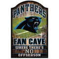 NFL Carolina Panthers 05402012 Wood Sign, 11 x 17, Black