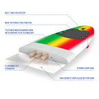 WAVESTORM Classic Soft Top Foam 8ft Surfboard (Rasta