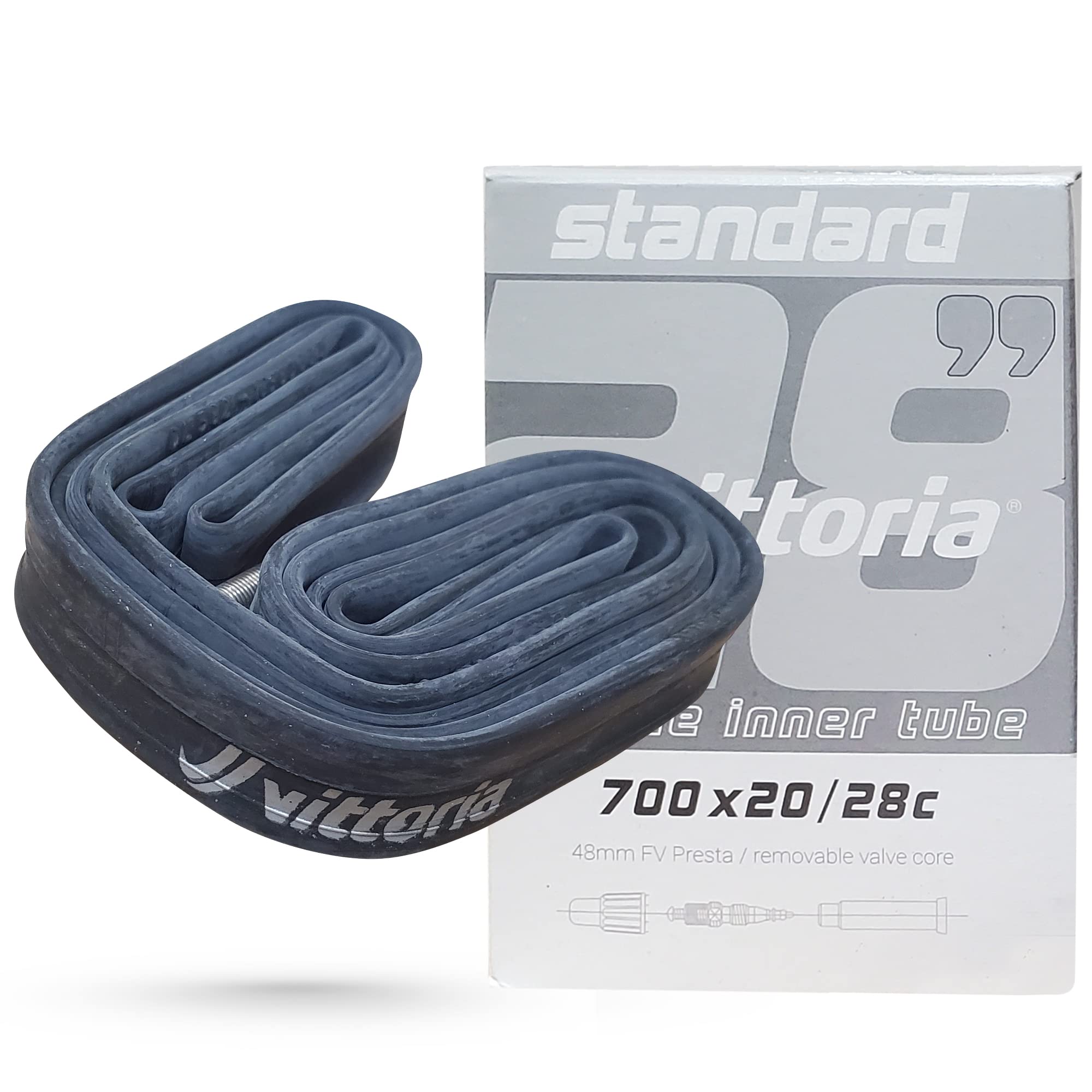 Vittoria Standard Butyl Inner Tubes - Inner Tubes For Road And Track Bikes - Presta Valve - Synthetic Rubber - 09Mm Thick Inner 