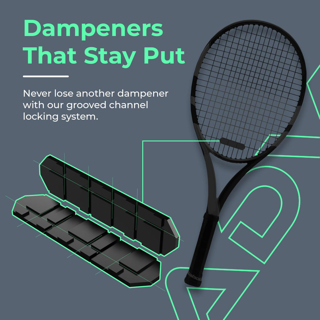 Adv Tennis Dampener With Custom Feel, Racket Shock Absorber To Reduce Vibration, Relieve Symptoms Of Injury, Stay On The Racket
