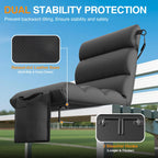 HOPERAN Heated Stadium Seats for Bleachers with Back Support - 3 Levels Bleacher Chairs with Back and Cushion, Wide & Soft Thick