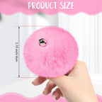Sumind 2 Pieces Roller Skate Pom Poms With Bells For Women Girls Princess Fluffy Tie-On Roller Skate Pom Poms Fuzzy Pom Poms For