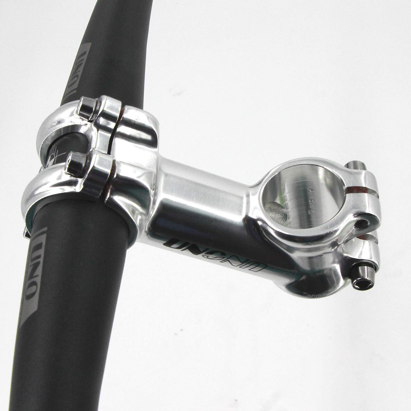 Meische 31.8 Stem 90Mm Mountain Bike Stem, 35 Degree Bicycle Stem Riser Short Handlebar Stem For Mtb, Road Bike, Bmx(Glossy Silv