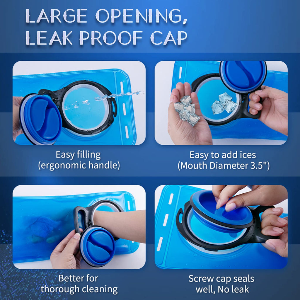 Hydration Bladder, 3L Water Bladder Leak Proof Bpa Free Water Reservoir Replacement For Backpack 3 Liter Hydration Bladder Pack