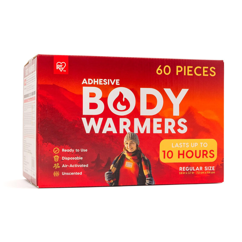 Iris Usa Medium Adhesive Body Warmers, 60 Individual Warmers, Long-Lasting Up To 10 Hours Regular-Sized Disposable Handwarmers F
