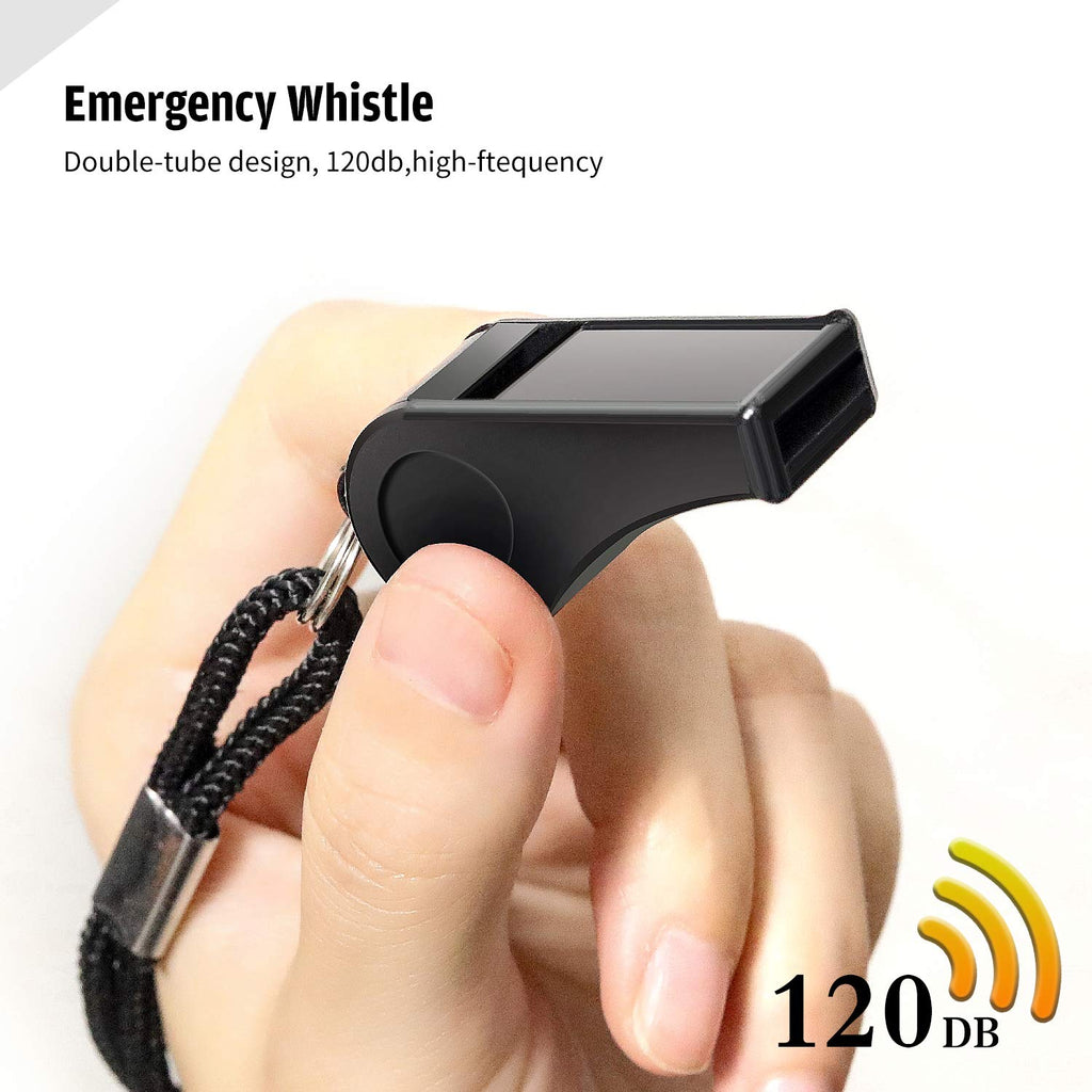 Xxinmoh Whistle With Lanyard For Coaches, Referees, Training, Outdoor Camping Accessories,Dog Whistle, Emergency Survival. (Blac