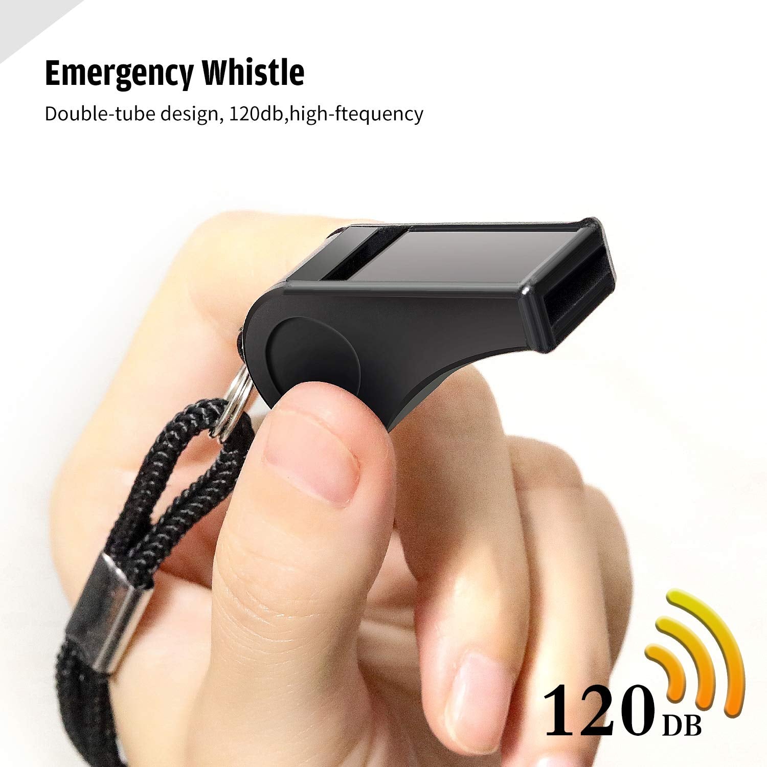 Xxinmoh Whistle With Lanyard For Coaches, Referees, Training, Outdoor Camping Accessories,Dog Whistle, Emergency Survival. (Blac
