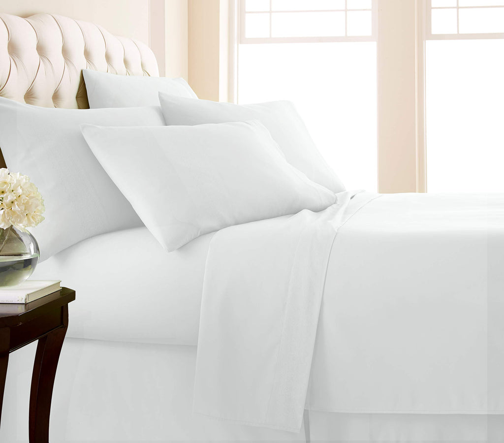 Southshore Fine Linensa - Vilano Springs 4 Piece - 21 Inch - Extra Deep Pocket Sheet Set (Twin, Bright White)
