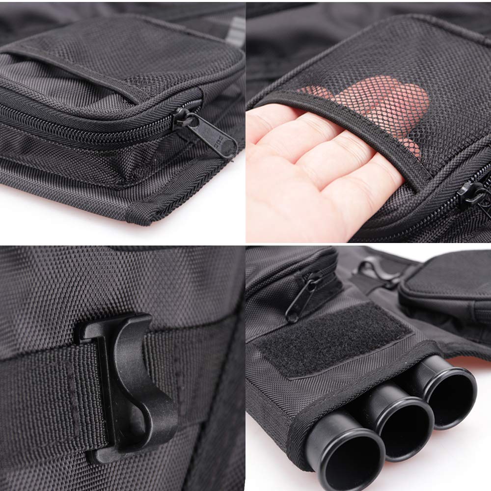 Xtacer 3 Tube Hip Quiver Hunting Training Camo Archery Arrow Quiver Holder Bow Belt Waist Hanged Target Quiver (Black -3 Tube)