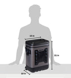 Evolution Outdoor Evo Leak Proof Rolling Cooler 25 Quart, 16X 12X 22In. Insulated Cooler Bag With Abs Molded Top, 8 Accessory Lo