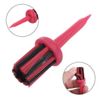 Patikil Golf Tee Brush Top 2 Inch, 12 Pack Unbreakable Plastic Golfing Tees Low Friction Resistance For Men And Women, Red