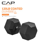 Cap Barbell Coated Dumbbell Weights With Padded Grip, Single, 120 Pounds