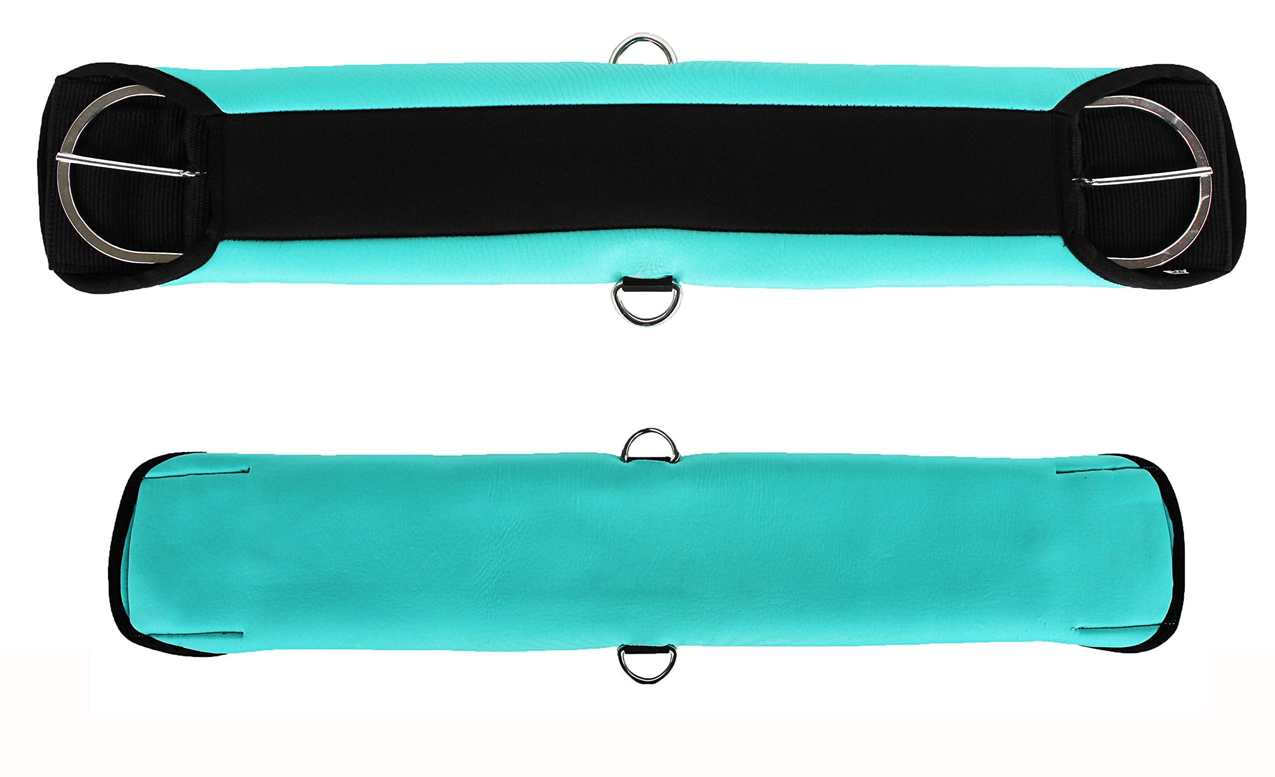 Challenger 32'' Horse Soft Padded Neoprene Turquoise Western Riding Saddle Cinch 9719-32