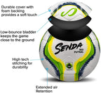 Senda Rio Match Futsal Ball, Fair Trade Certified, Blue/Black, Size 3 (Ages 8-12)