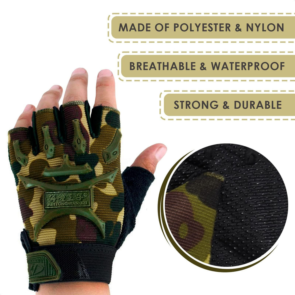 Lagarto Half Finger Children'S Motorcycle Gloves - Sports Half Gloves Cycling Gloves Small Kids Exercise Gloves Skating Gloves -