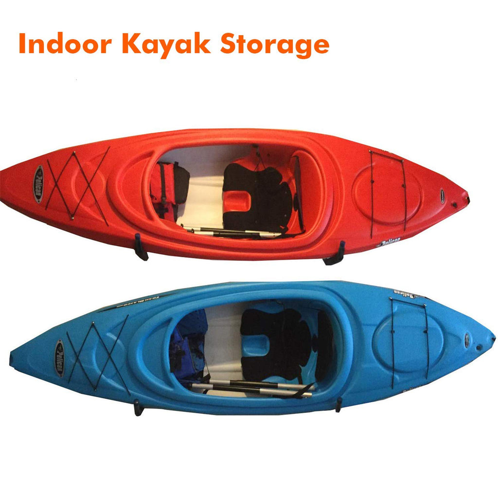 Heavy Duty Garage Indoor Kayak Storage Hooks Hanger, Wall Mounted Utility Hanging Cradle Rack For Canoe Paddle Board, Ladder, Fo