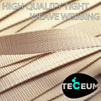 Teceum 1 Inch Webbing - Tan - 10 Yards - 1    Webbing For Climbing Outdoors Indoors Crafting Diy Nw