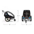 Hamax Traveller Two Seat Bike Trailer + Stroller (Black/Grey)