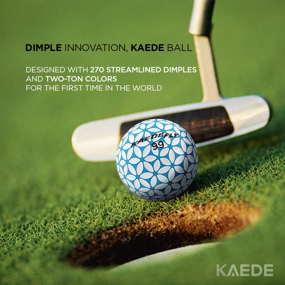 Kaede Fly Distance Golf Balls (Half Dozen) 2 Tone Colored 6 Balls