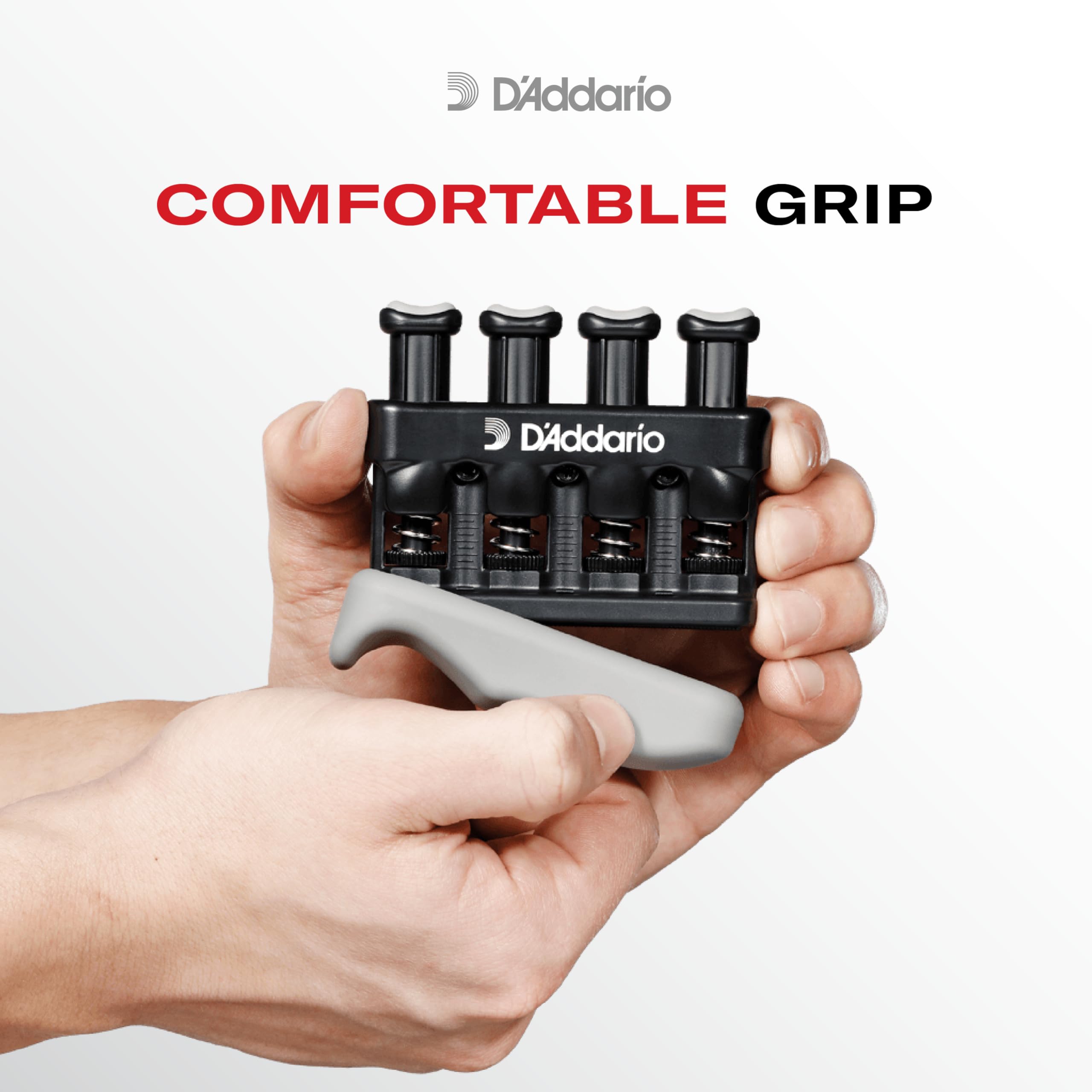 Daddario Accessories Hand Exerciser-Improve Dexterity And Strength In Fingers, Hands, Forearms- Adjust Tension Per Finger- Simul