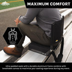 Cascade Mountain Tech Deluxe Stadium Seat, One Size, Navy Blue Ultra Padded