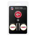 Team Golf Nfl Kansas City Chiefs Divot Tool Pack With 3 Golf Ball Markers Divot Tool With 3 Golf Ball Markers Pack, Markers Are