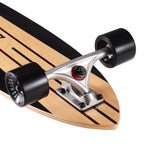 Playshion 39 Inch Drop Through Freestyle Longboard Skateboard Cruiser Coconut Tree
