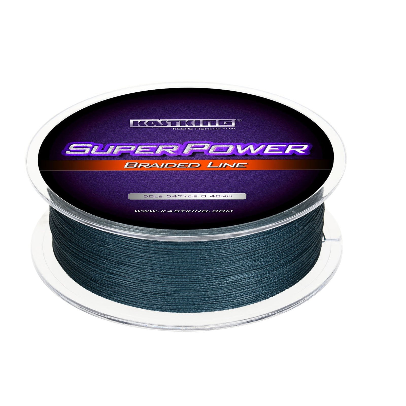 Kastking Superpower Braided Fishing Line,Low-Vis Gray,65 Lb,(8 Strands),1097 Yds