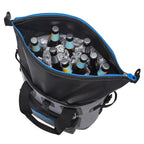 Built Welded Soft Portable Backpack Cooler With Wide Mouth Opening - Insulated And Leak-Proof Gray 5233505