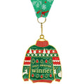 Abaokai Ugly Sweater Medal Christmas Style Neck Ribbon, Award Contest Medals, Best Ugly Christmas Sweater Trophy