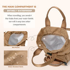 GOLF QUALITY Large Water Bottle Bag for 32/40/42//64oz Water Bottle,Casual Drawstring Crossbody Water Cup Bag,Brown