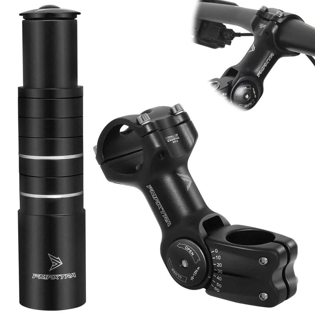 Bike Stem Riser & Adjustable Mtb Stem, 31.8Mm Bike Stem Adjustable 60 Degree, Aluminum Bicycle Handlebar Riser, Universal Bike S