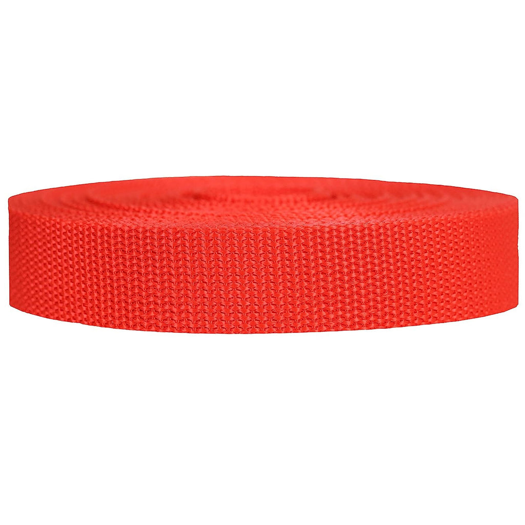 Strapworks Heavyweight Polypropylene Webbing - Heavy Duty Poly Strapping For Outdoor Diy Gear Repair, 1 Inch X 25 Yards - Blood 