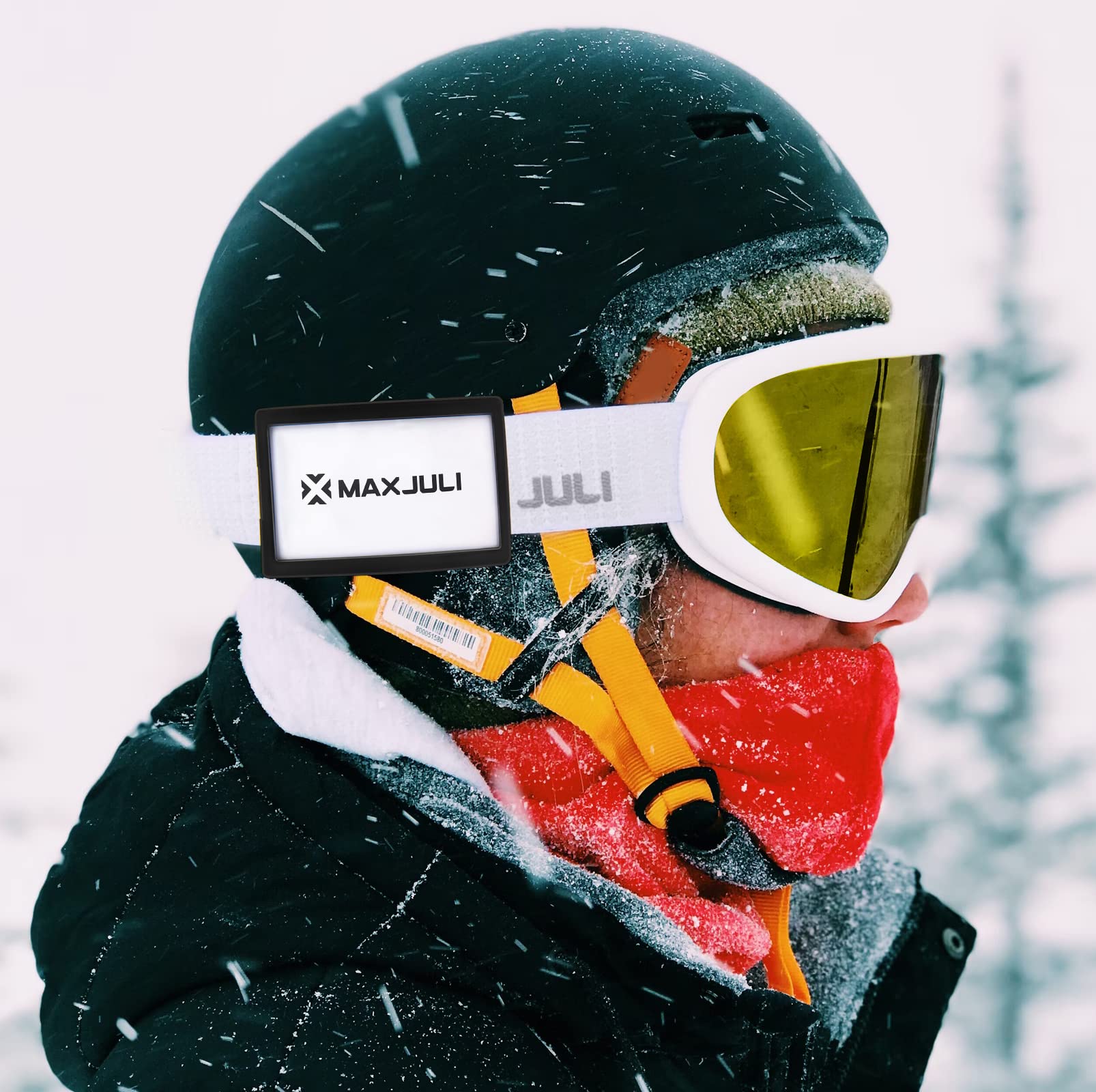 Maxjuli Ski Goggles Pass Holder (Blue)