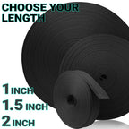 Teceum 1 Inch Webbing - Black - 50 Yards - 1    Webbing For Climbing Outdoors Indoors Crafting Diy Nw