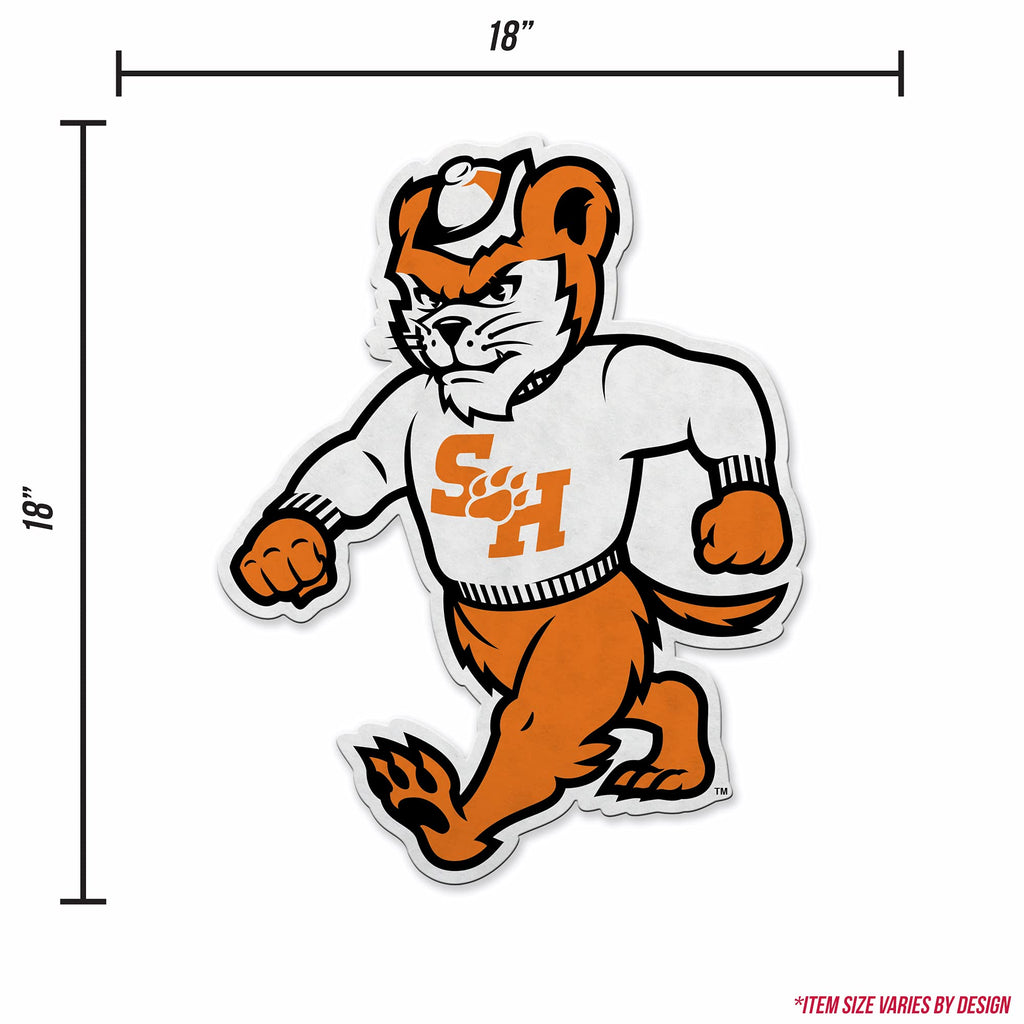 Rico Industries Ncaa Sam Houston State Bearkats Mascot Shape Cut Pennant - Home And Living Room D  Cor - Soft Felt Ez To Hang