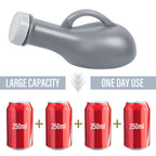 1000Ml Portable Urinal Bottle, Spill Proof Urinals For Men And Women, Ideal For Travel, Camping, Car And Emergency Use - Reusabl