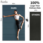 Feetlu Foldable Large Yoga Mat: Extra 1/3 Inch Thick Workout Mat For Home Gym And Travel - Anti-Slip Folding Exercise Mat For Yo