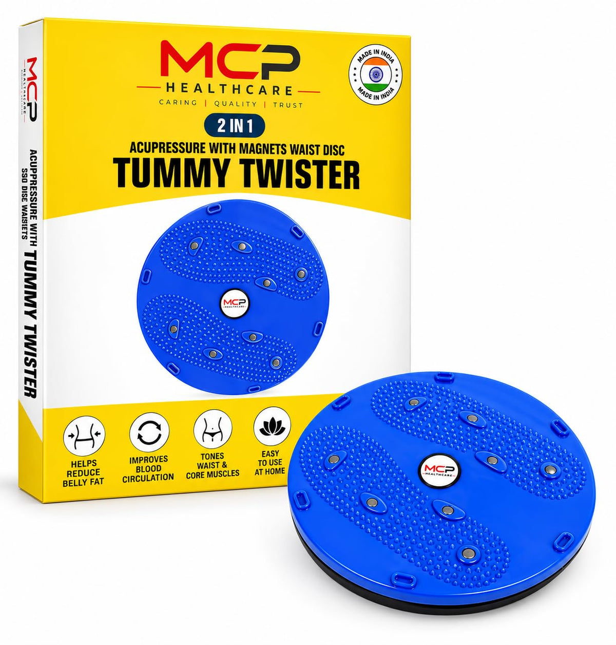 MCP Healthcare Tummy Twister Exercise Machine for Women & Men | Waist Twister Disc for Belly Fat Reduction, Weight Loss & Full B